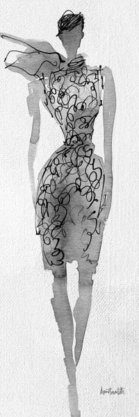 Black & White Pop Culture Art: Fashion Sketchbook VIII by Anne Tavoletti