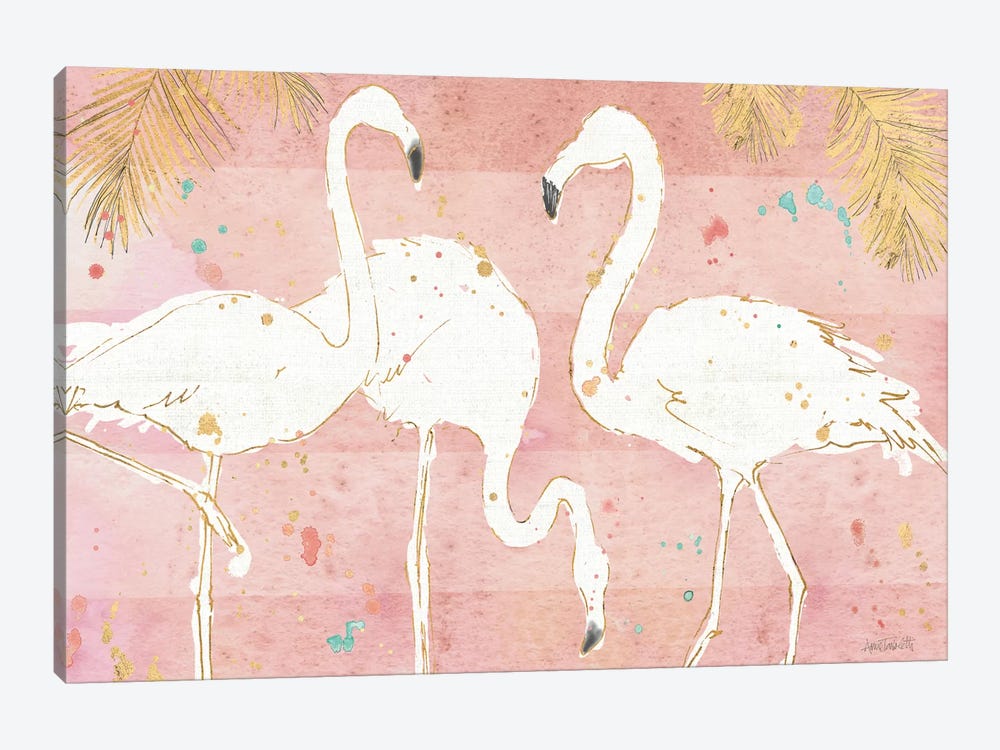 Flamingo Fever IV by Anne Tavoletti 1-piece Canvas Artwork