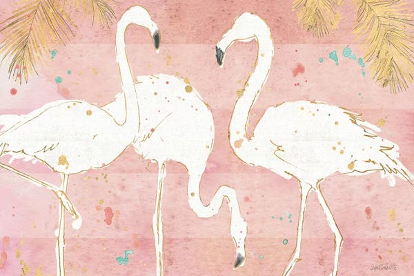 Tropical Living Room: Flamingo Fever IV by Anne Tavoletti