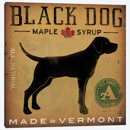 Black Dog Maple Syrup Canvas Print #WAC4234} by Ryan Fowler Art Print