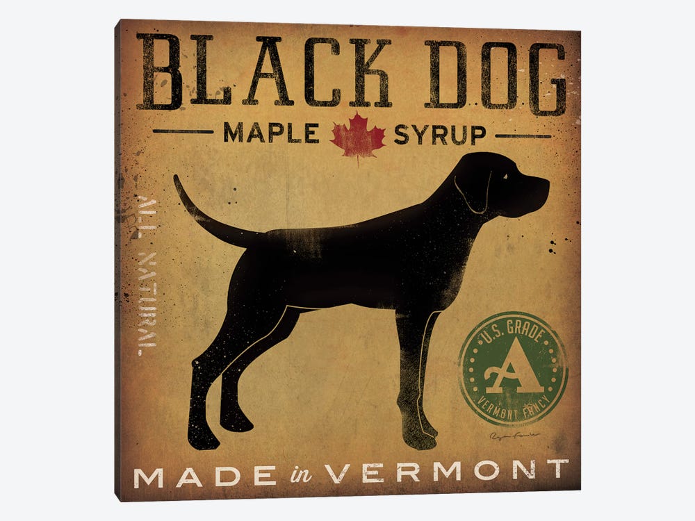 Black Dog Maple Syrup by Ryan Fowler 1-piece Canvas Wall Art