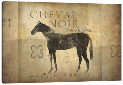 Cheval Noir IV Canvas Art Print