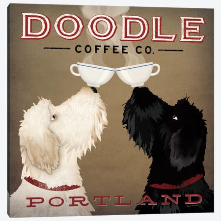 Doodle Coffee Co. Canvas Print #WAC4239} by Ryan Fowler Canvas Wall Art
