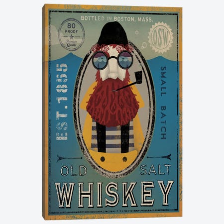 Old Salt Whiskey (Fisherman IV) Canvas Print #WAC4243} by Ryan Fowler Canvas Art Print