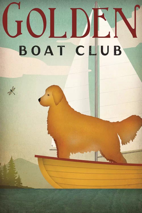 Golden Boat Club by Ryan Fowler wall art