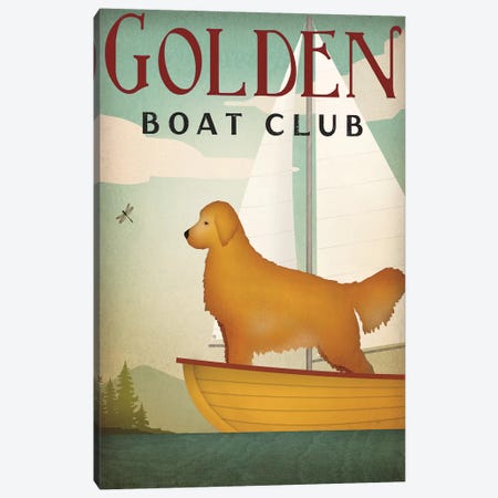 Golden Boat Club Canvas Print #WAC4248} by Ryan Fowler Canvas Print