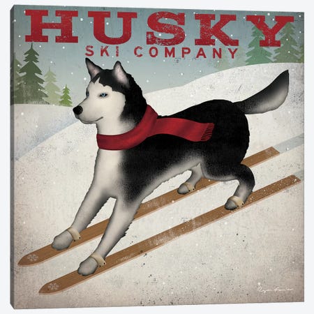 Husky Ski Co. Canvas Print #WAC4249} by Ryan Fowler Art Print