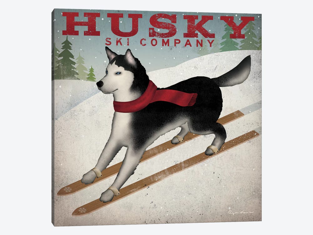 Husky Ski Co. by Ryan Fowler 1-piece Canvas Art