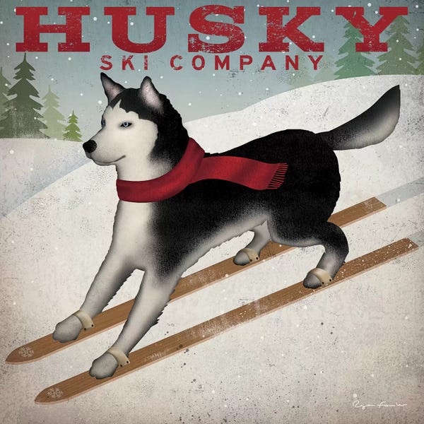 Kids Sports Art: Husky Ski Co. by Ryan Fowler