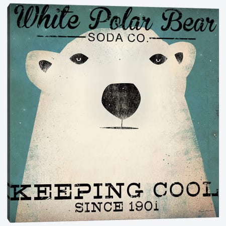 White Polar Bear Soda Co. Canvas Print #WAC4256} by Ryan Fowler Art Print