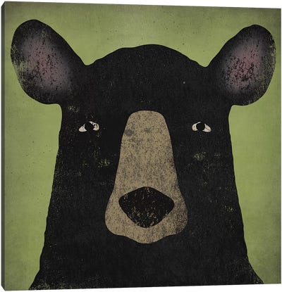 Black Bear Canvas Art Print - Ryan Fowler