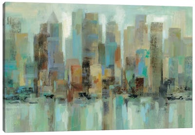 Morning Reflections Canvas Art Print - Cityscape Art