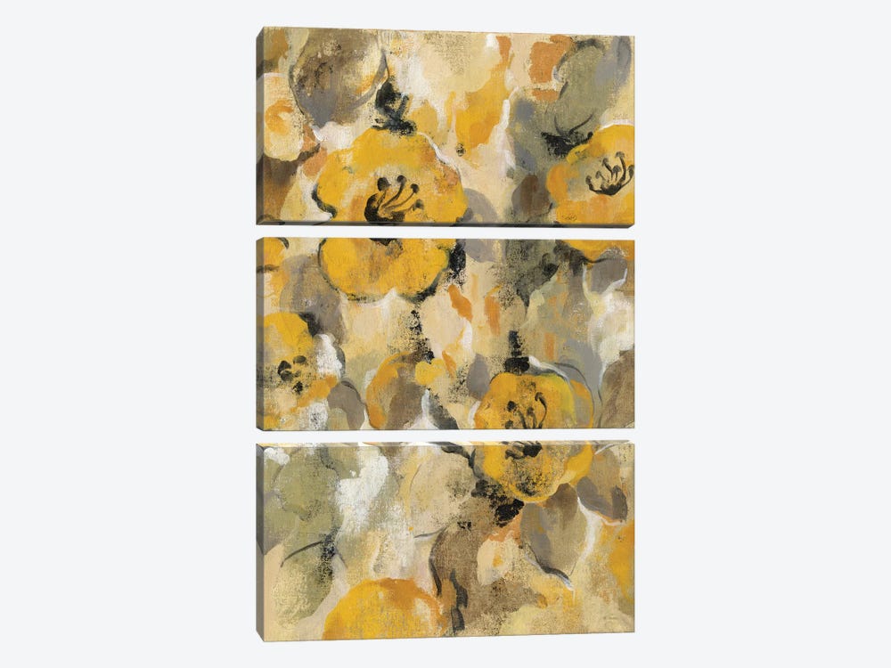 Yellow Floral I by Silvia Vassileva 3-piece Canvas Artwork