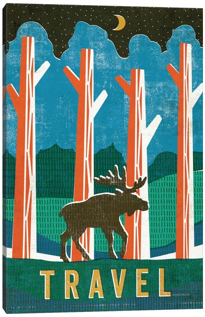 Big Sky III Canvas Art Print - Deer Art