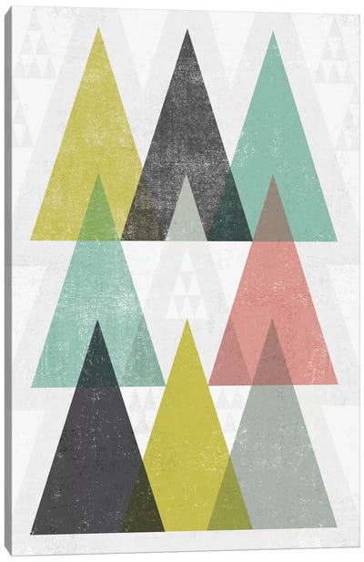 Mod Triangles IV Canvas Art Print - Minimalist Graphic Art