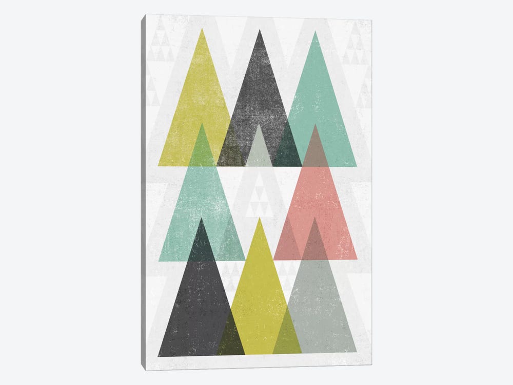 Mod Triangles IV by Michael Mullan 1-piece Canvas Art Print