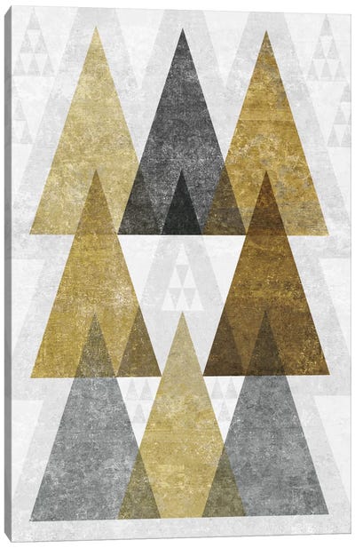 Mod Triangles IV.B Canvas Art Print - Minimalist Graphic Art