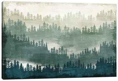 Mountainscape I Canvas Art Print - Evergreen Tree Art