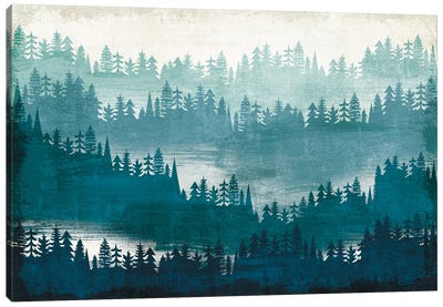 Mountainscape II Canvas Art Print - Evergreen Tree Art