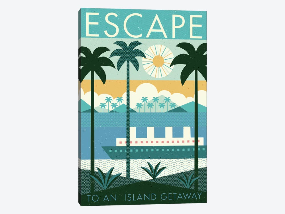 Vintage Travel Poster: ESCAPE by Michael Mullan 1-piece Art Print