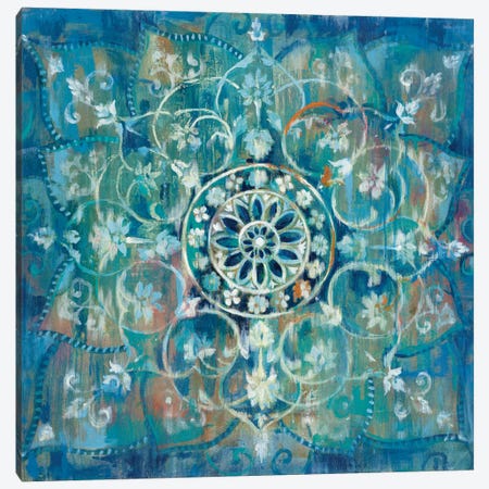 Mandala In Blue III Canvas Print #WAC4341} by Danhui Nai Canvas Artwork