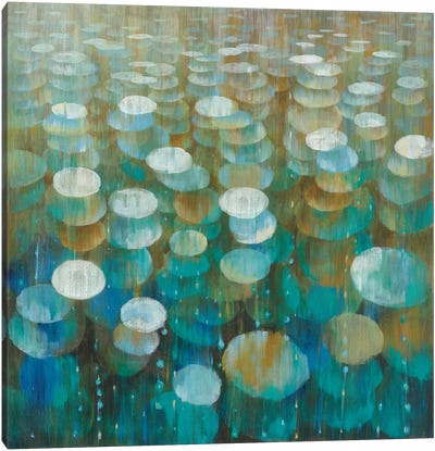 Rain Drops Canvas Art Print - Abstract Office Art