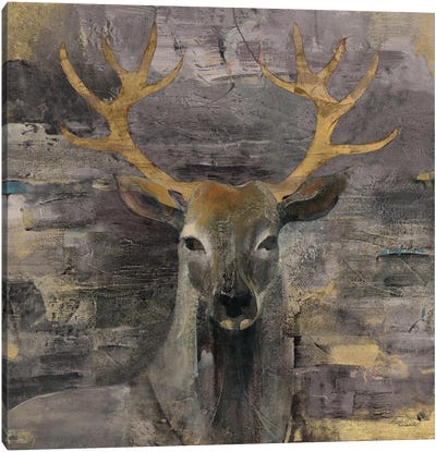 The Leader Canvas Art Print - Deer Art