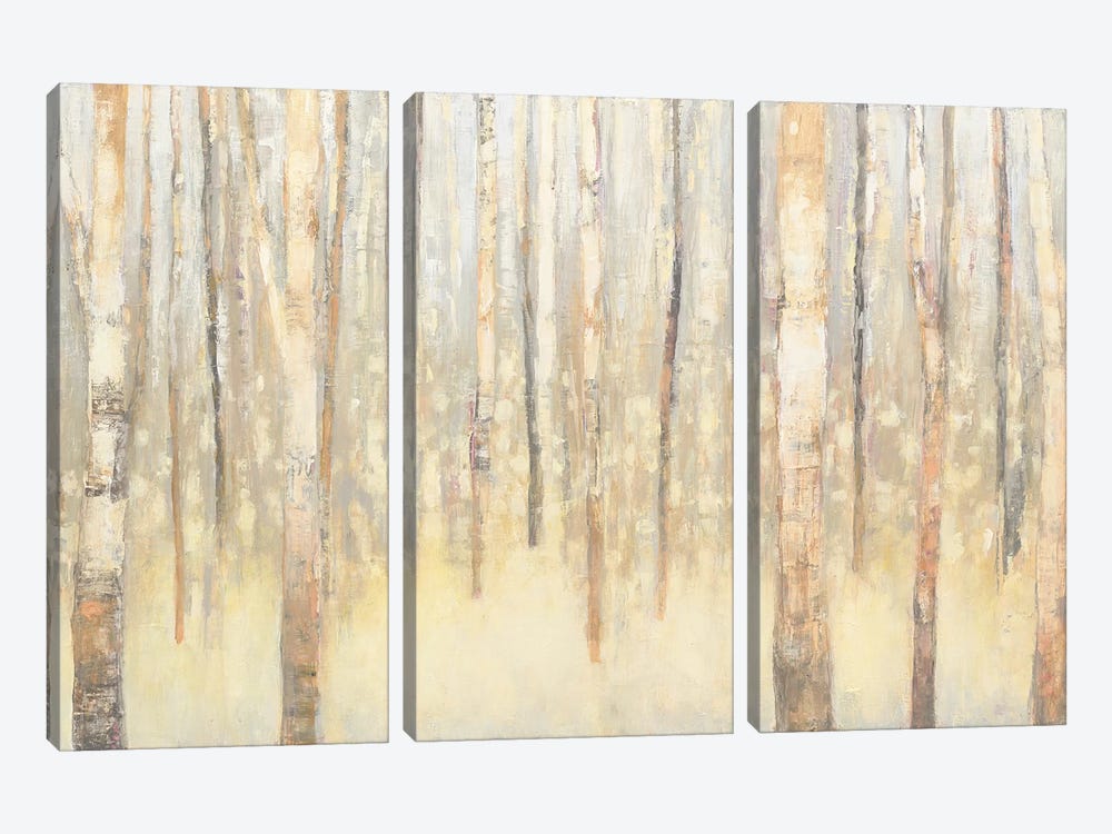 Birches In Winter I by Julia Purinton 3-piece Canvas Artwork