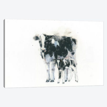 Cow And Calf Canvas Print #WAC4465} by Emily Adams Canvas Art