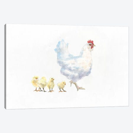 Hen And Chickens Canvas Print #WAC4469} by Emily Adams Canvas Print