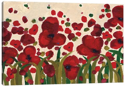Ascending Flowers Canvas Art Print - Poppy Art