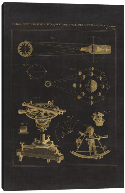 Astronomical Chart II Canvas Art Print - Modern Scientific
