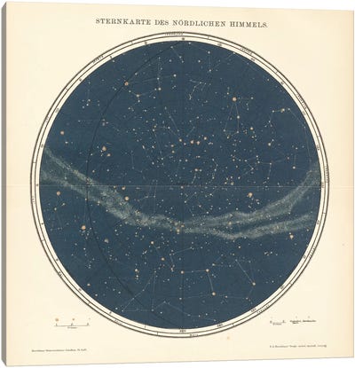 Celestial Sphere North Canvas Art Print - Kids Astronomy & Space Art