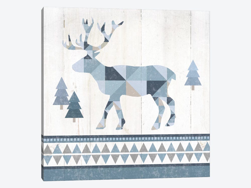 Nordic Geo Lodge Deer IV by Wild Apple Portfolio 1-piece Canvas Wall Art