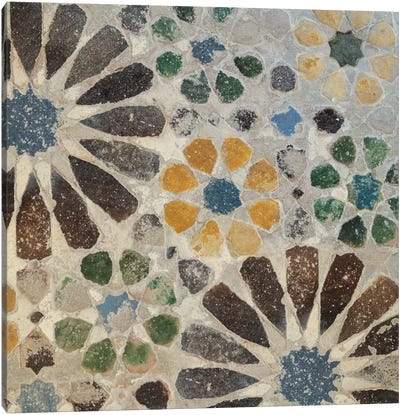 Alhambra Tile II Canvas Art Print - Global Patterns