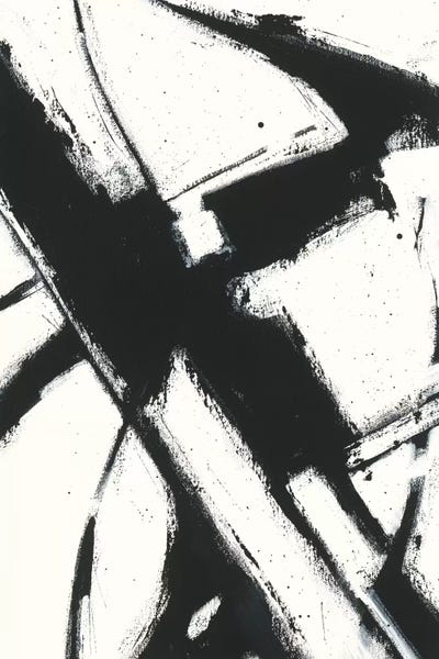 Black & White Minimalist Décor: Expression Abstract I.A by Shirley Novak