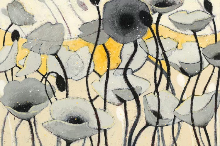 Snow Day Gray Flower by Shirley Novak wall art