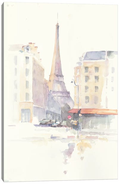 Paris Morning Canvas Art Print - Tower Art
