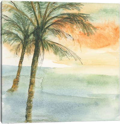 Island Sunset I Canvas Art Print - Tropical Décor