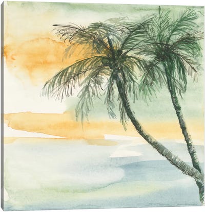 Island Sunset II Canvas Art Print - Tropical Beach Art