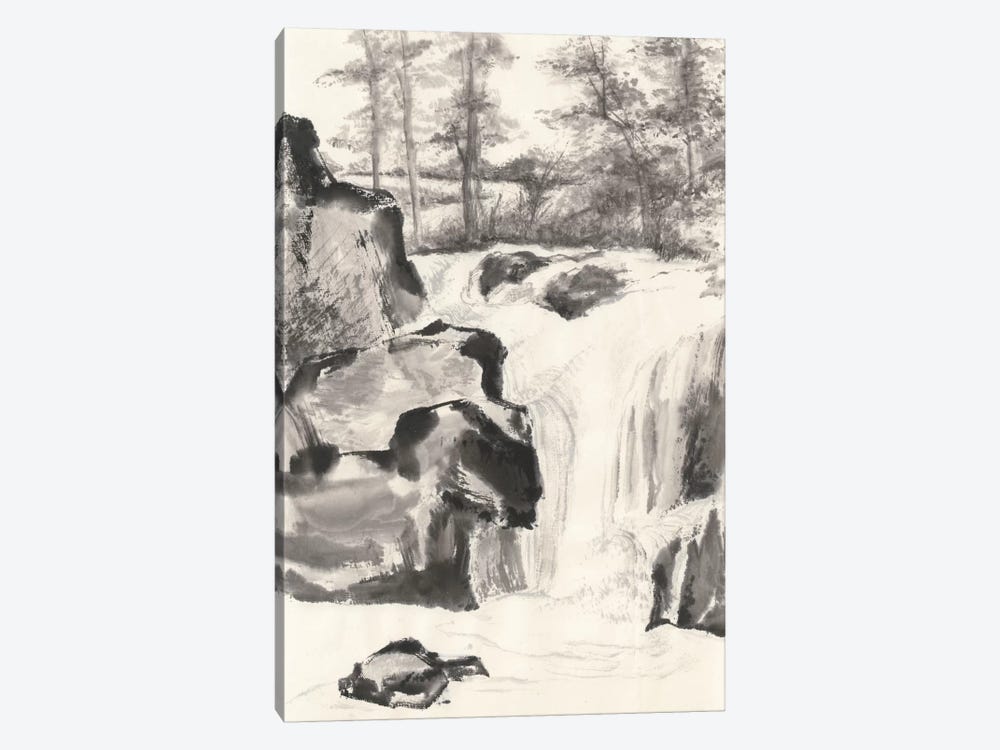 Sumi Waterfall I by Chris Paschke 1-piece Canvas Print
