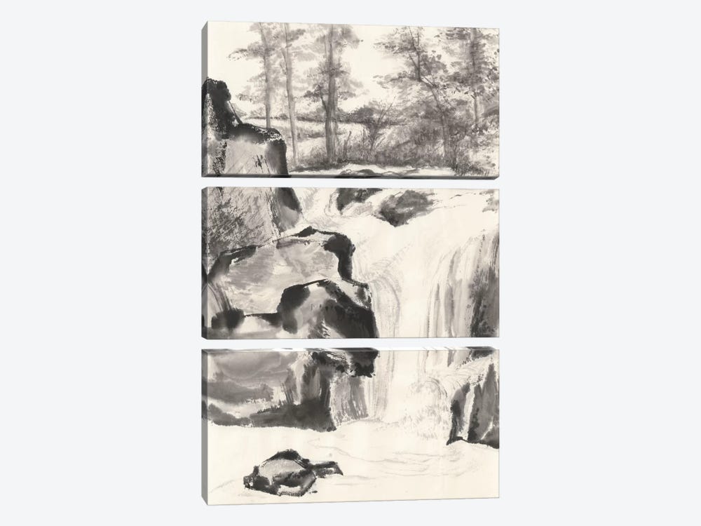 Sumi Waterfall I by Chris Paschke 3-piece Art Print