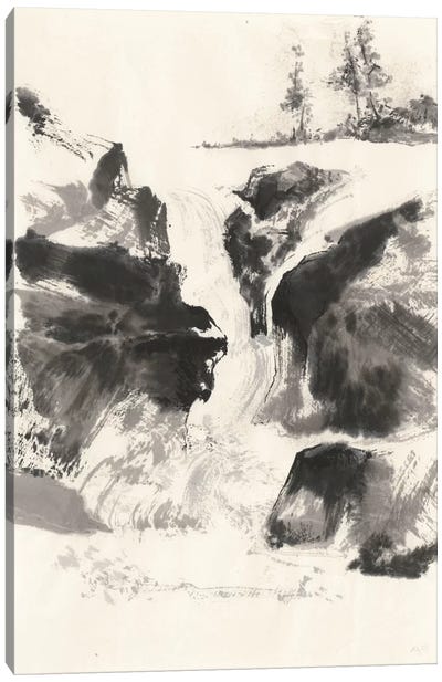 Sumi Waterfall V Canvas Art Print - Chris Paschke