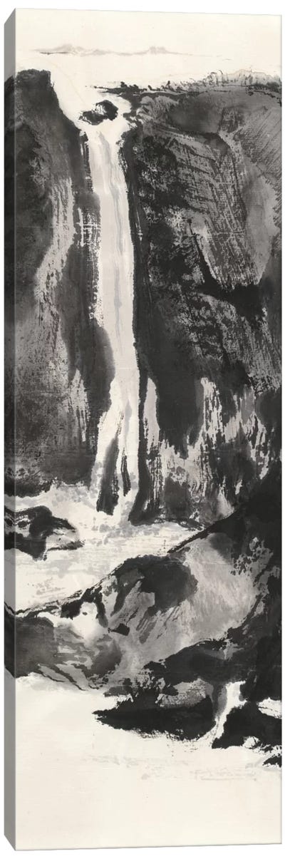 Sumi Waterfall VIew I Canvas Art Print - Waterfall Art