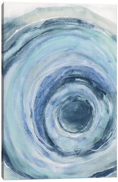 Watercolor Geode IX Canvas Art Print - Circular Abstract Art