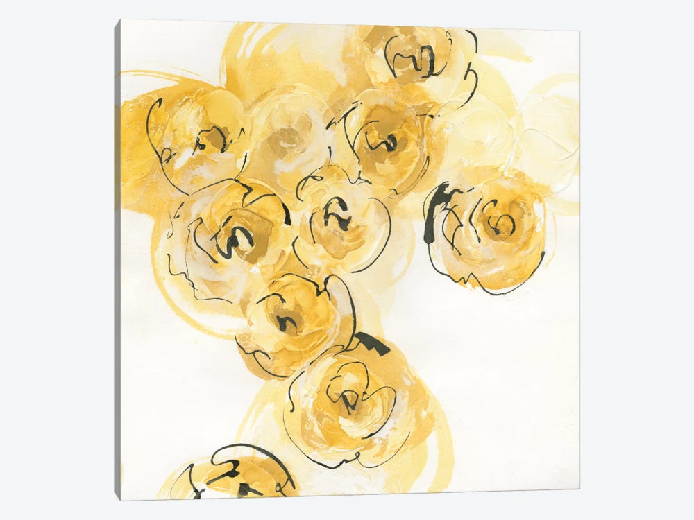 Yellow Roses Anew I by Chris Paschke 1-piece Canvas Art