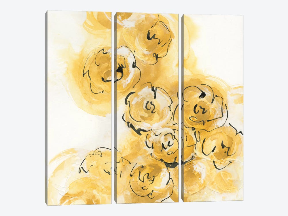 Yellow Roses Anew II by Chris Paschke 3-piece Canvas Art Print