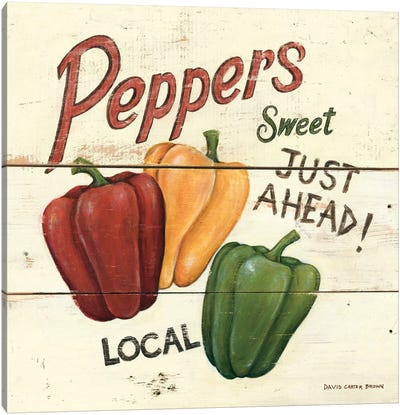 Sweet Peppers Canvas Art Print - David Carter Brown
