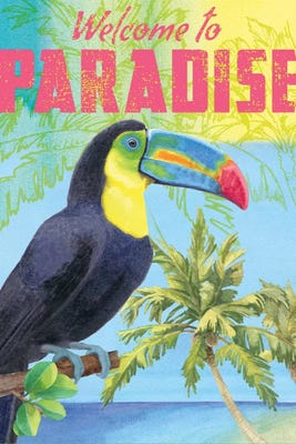 Island Time Parrot Art Print by Beth Grove | iCanvas