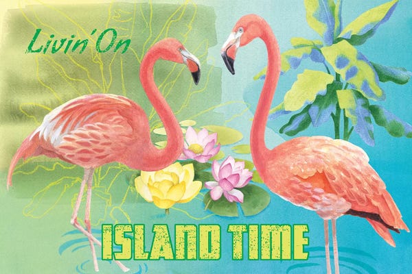 Flamingos: Island Time Flamingo by Beth Grove